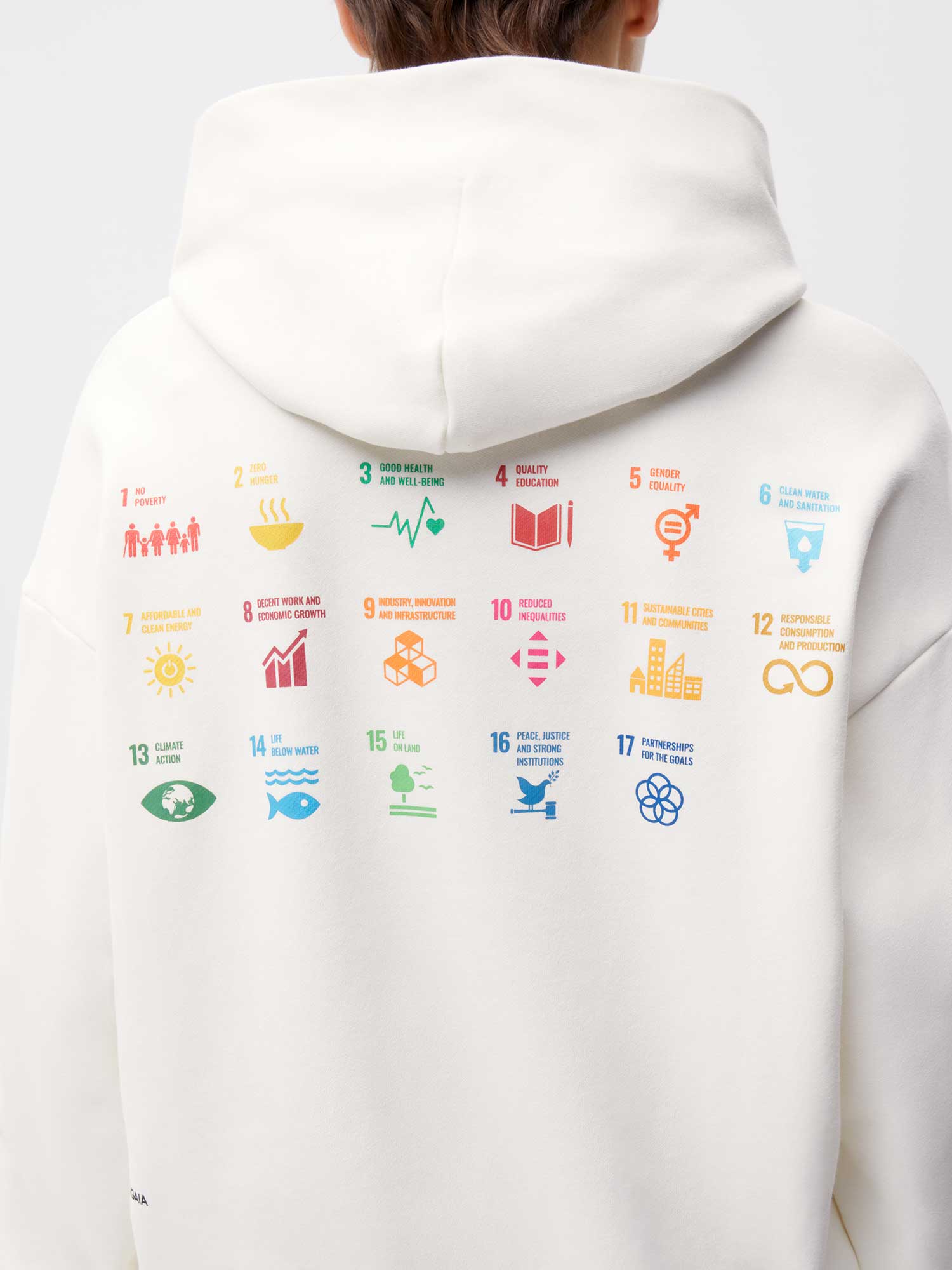 Pangaia X SDGS Organic Cotton Hoodie Off White Female