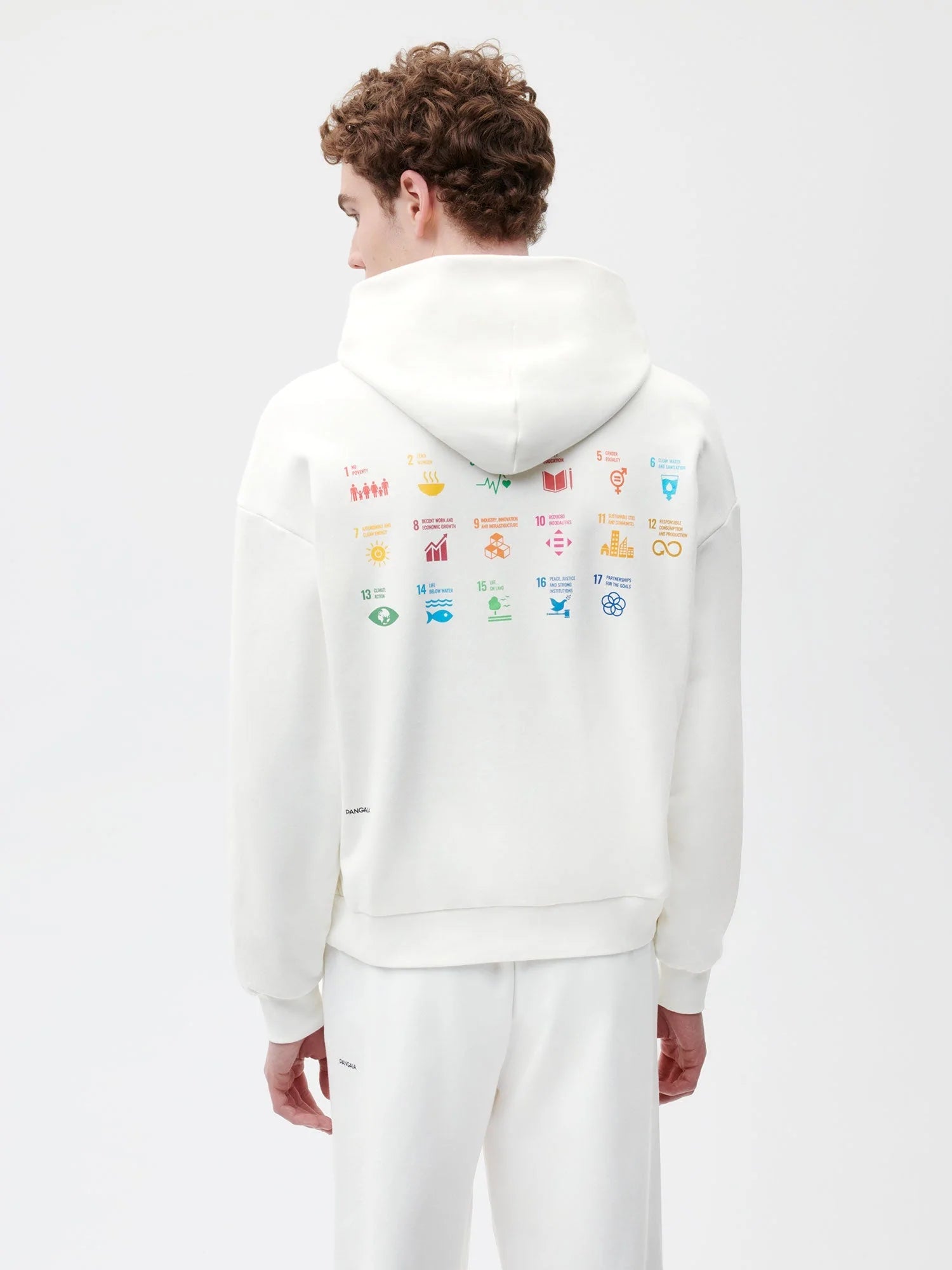 Pangaia X SDGS Organic Cotton Hoodie Off White Male