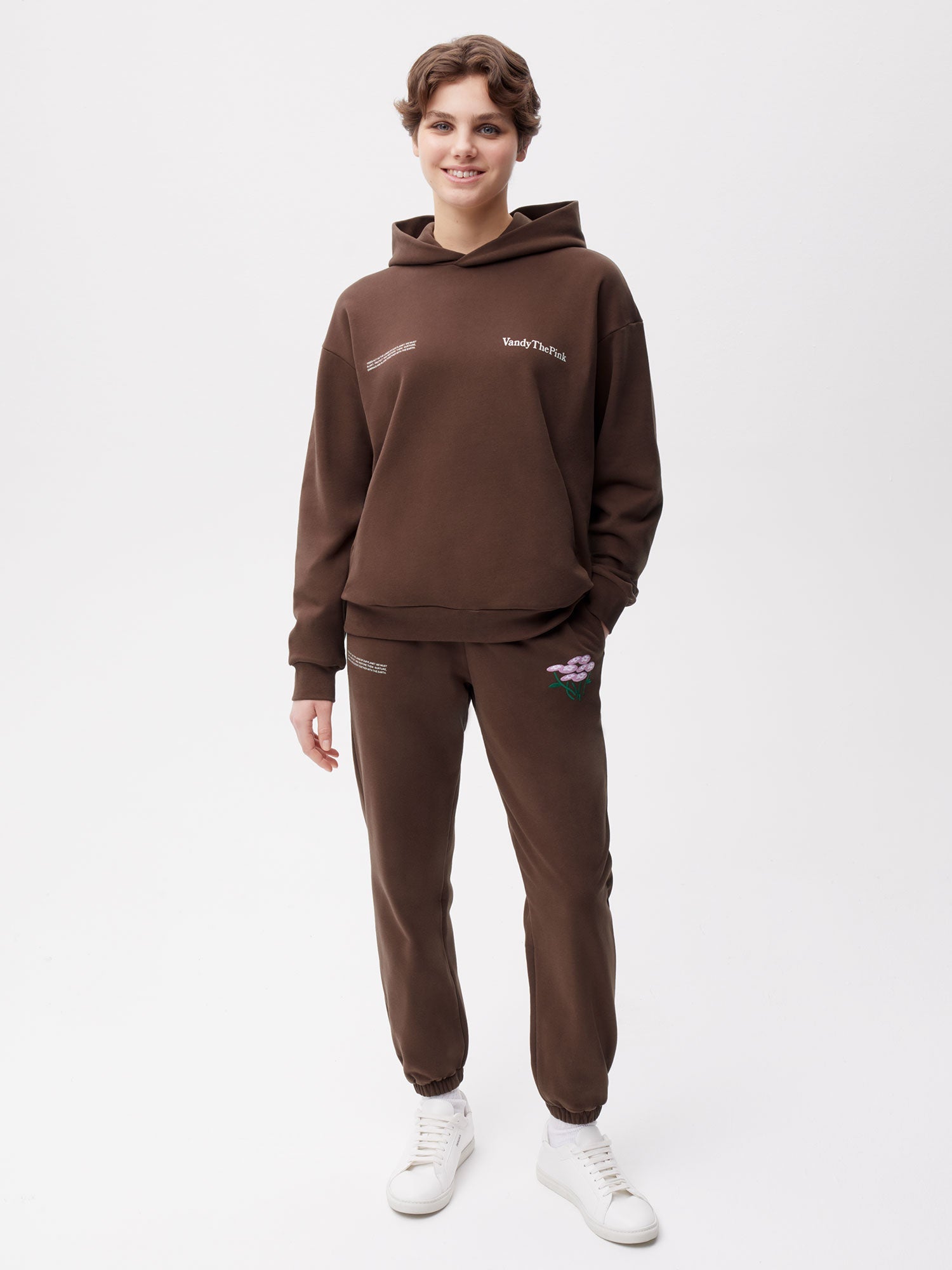 Pangaia X Vandy The Pink Organic Cotton Track Pants Chestnut Brown Female