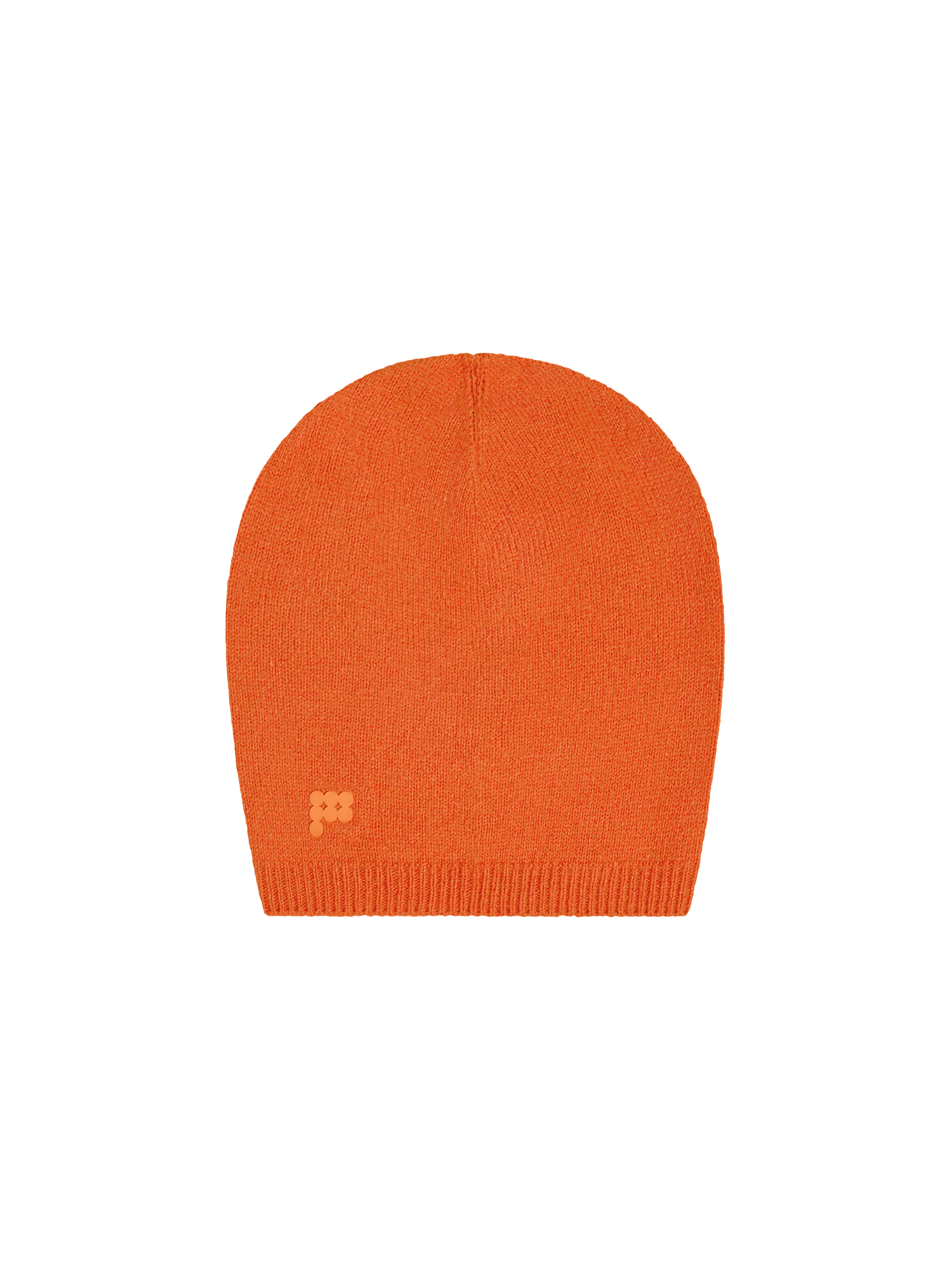 Recycled Cashmere Beanie—cinnamon orange-packshot-3