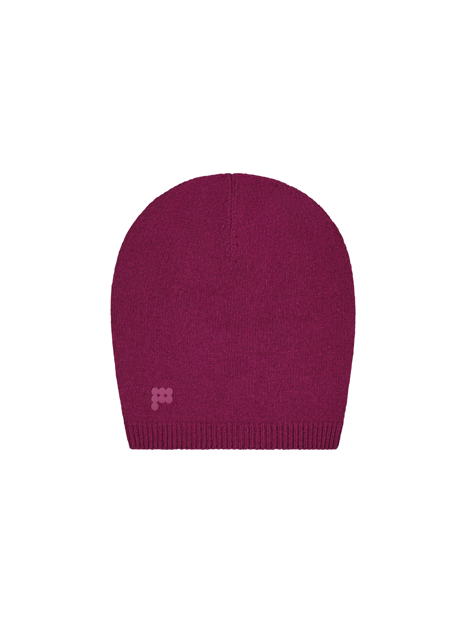 Recycled Cashmere Beanie—plum purple-packshot-3