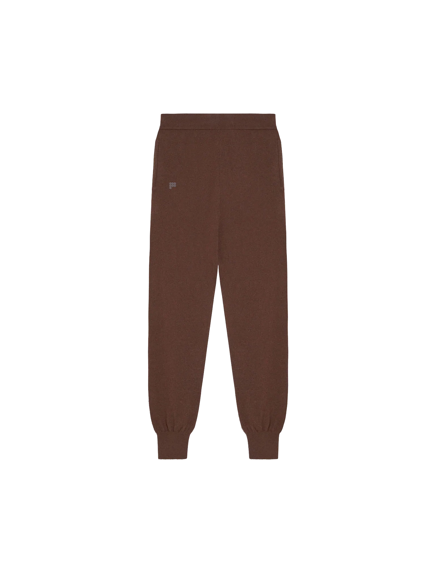 Recycled Cashmere Track Pants—chestnut brown-packshot-3