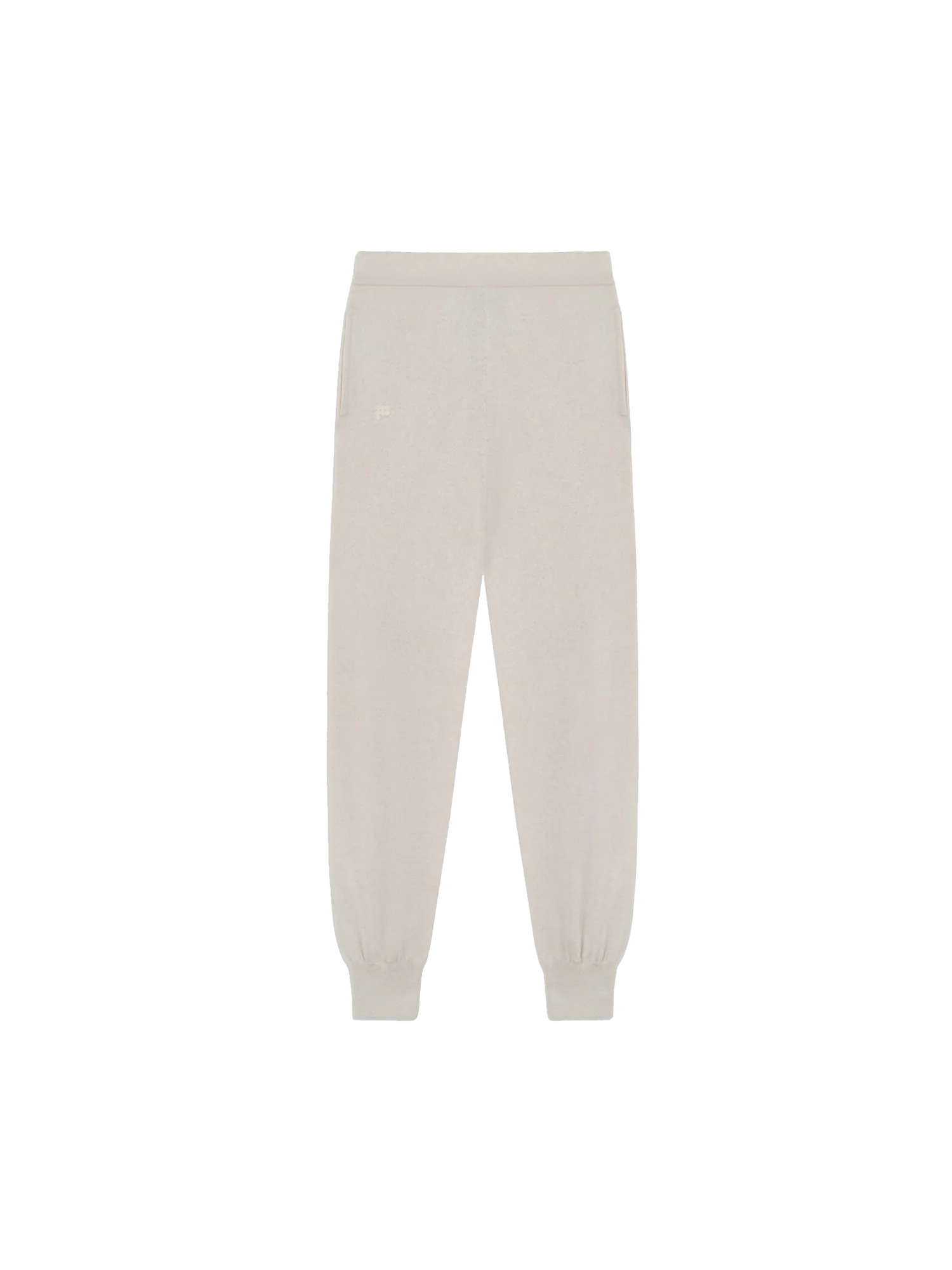 Recycled Cashmere Track Pants—oatmeal-packshot-3