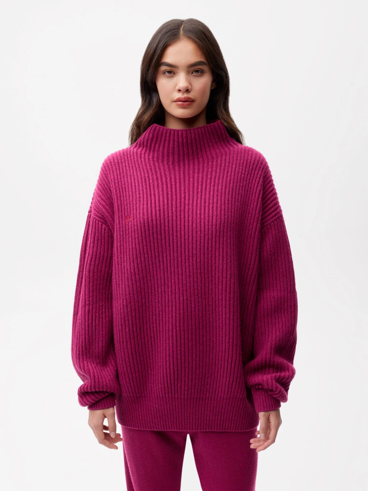 Recycled-Cashmere-Funnel-Neck-Jumper-Plum-Purple-Female-1