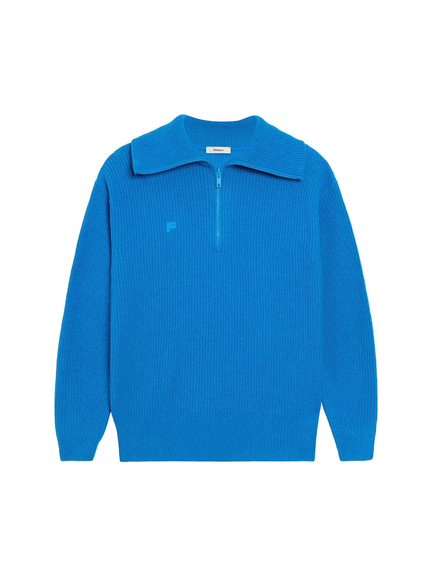 Recycled Cashmere Half Zip—cerulean blue-packshot-3