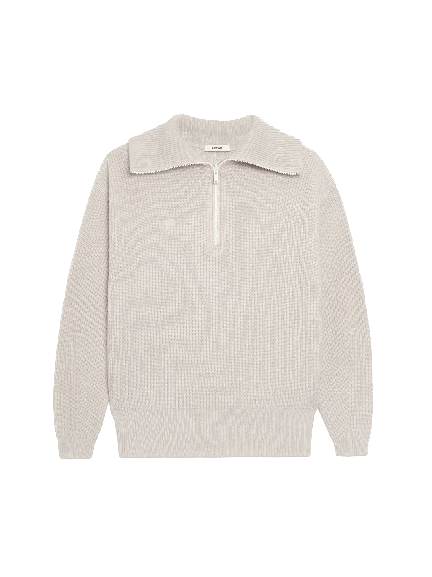 Recycled Cashmere Half Zip—oatmeal-packshot-3