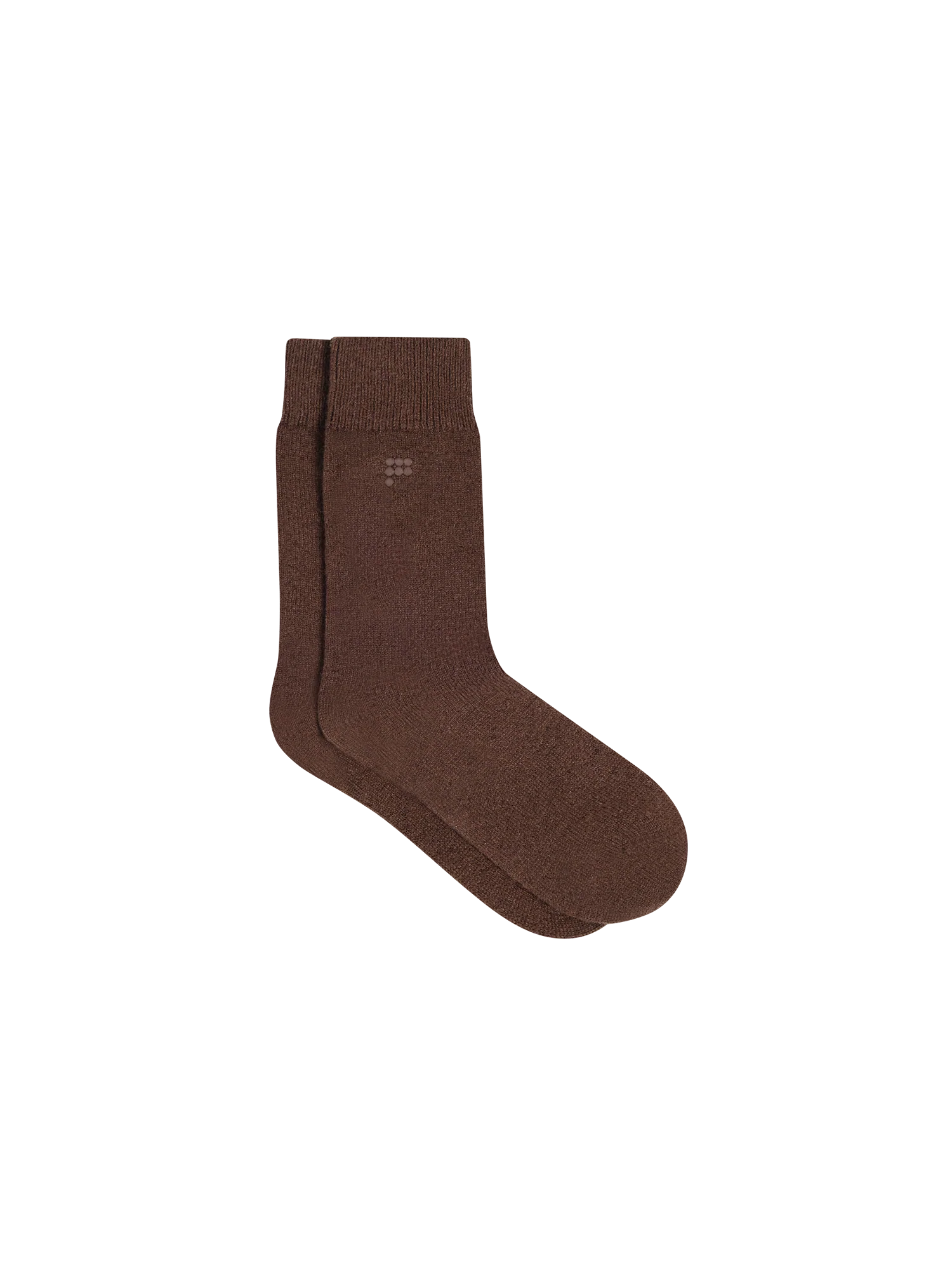 Recycled Cashmere Jersey Socks—chestnut brown-packshot-3