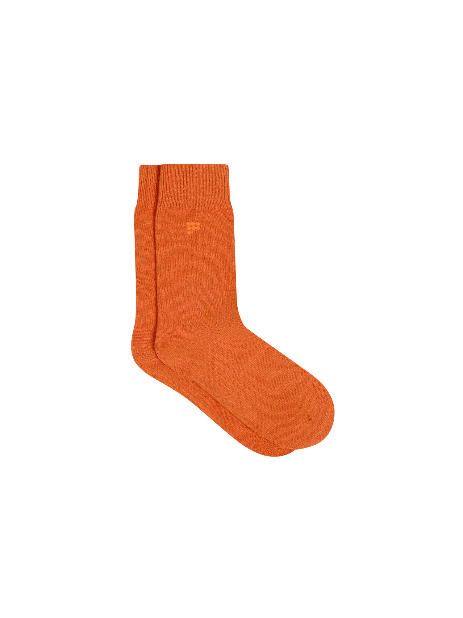 Recycled Cashmere Jersey Socks—cinnamon orange-packshot-3