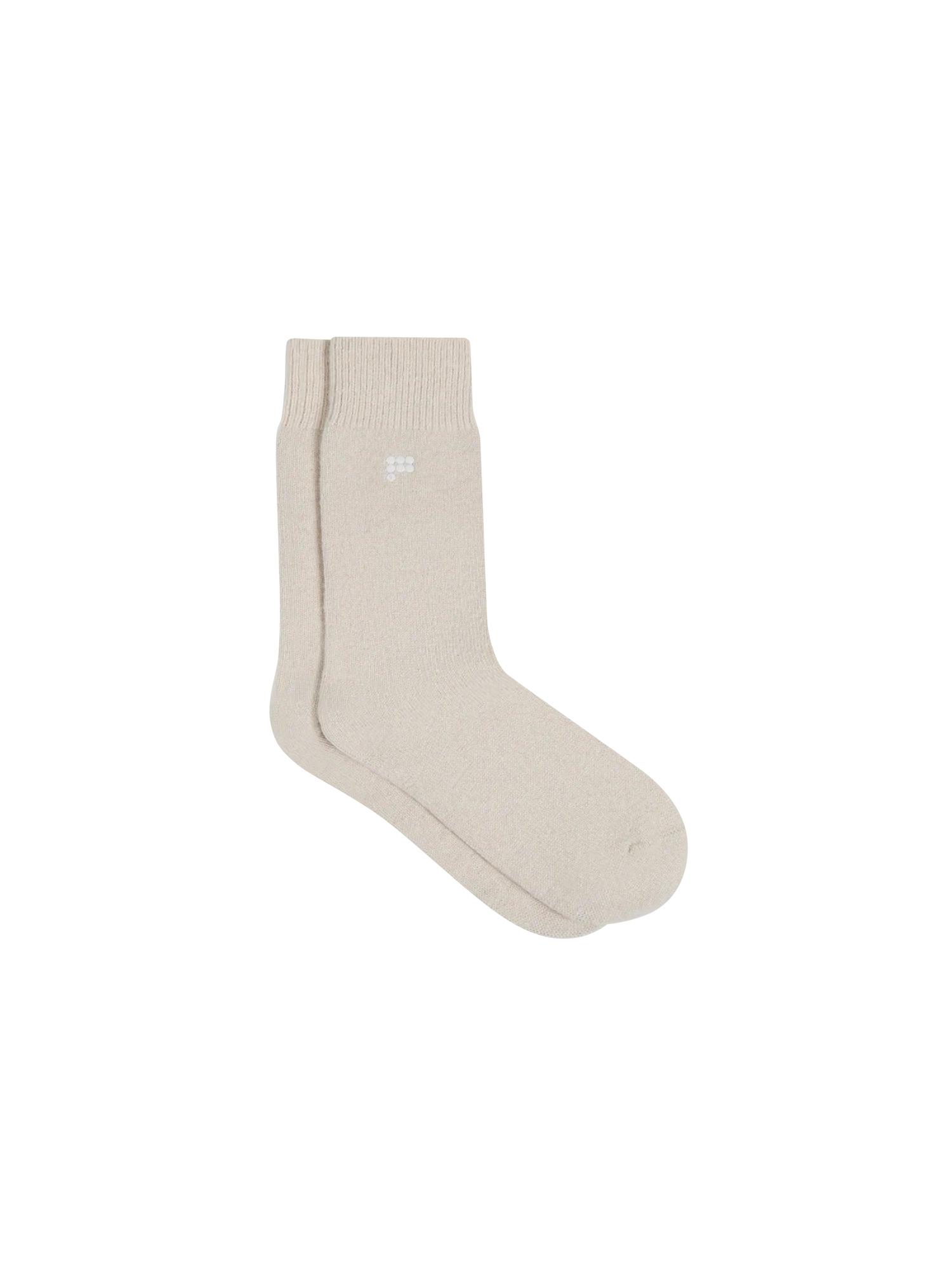 Recycled Cashmere Jersey Socks—oatmeal-packshot-3