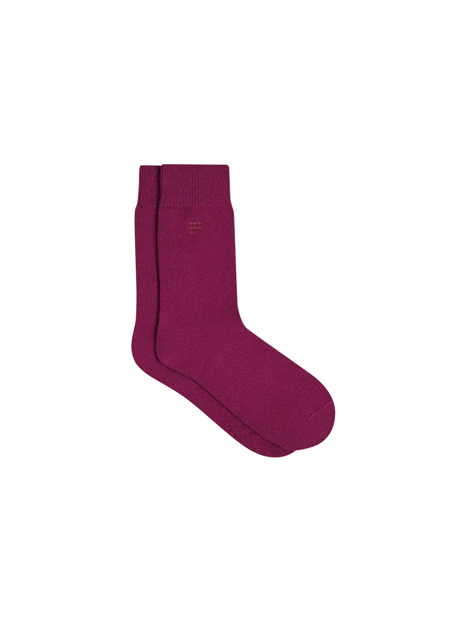 Recycled Cashmere Jersey Socks—plum purple-packshot-3