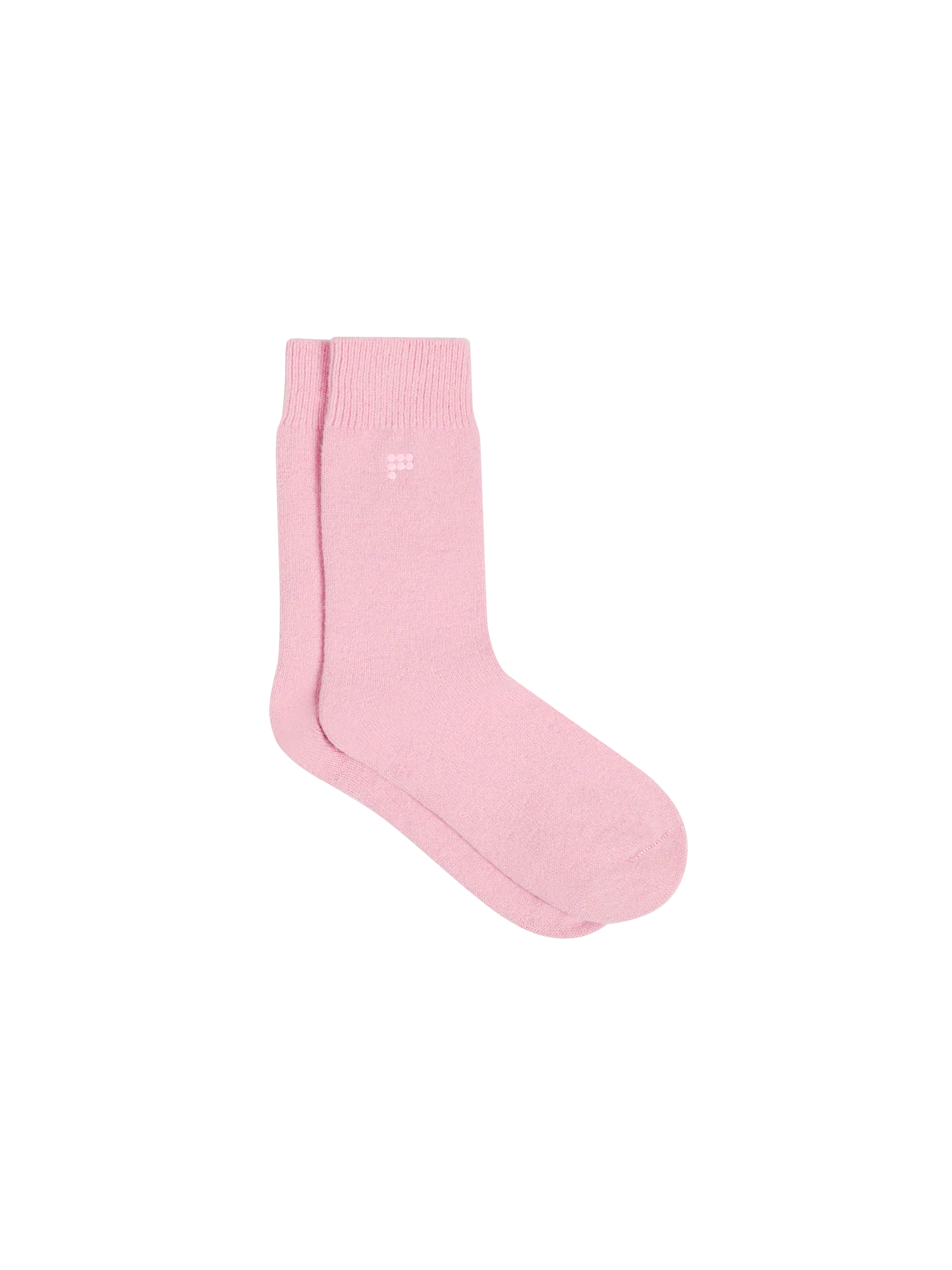 Recycled Cashmere Jersey Socks—sakura pink-packshot-3