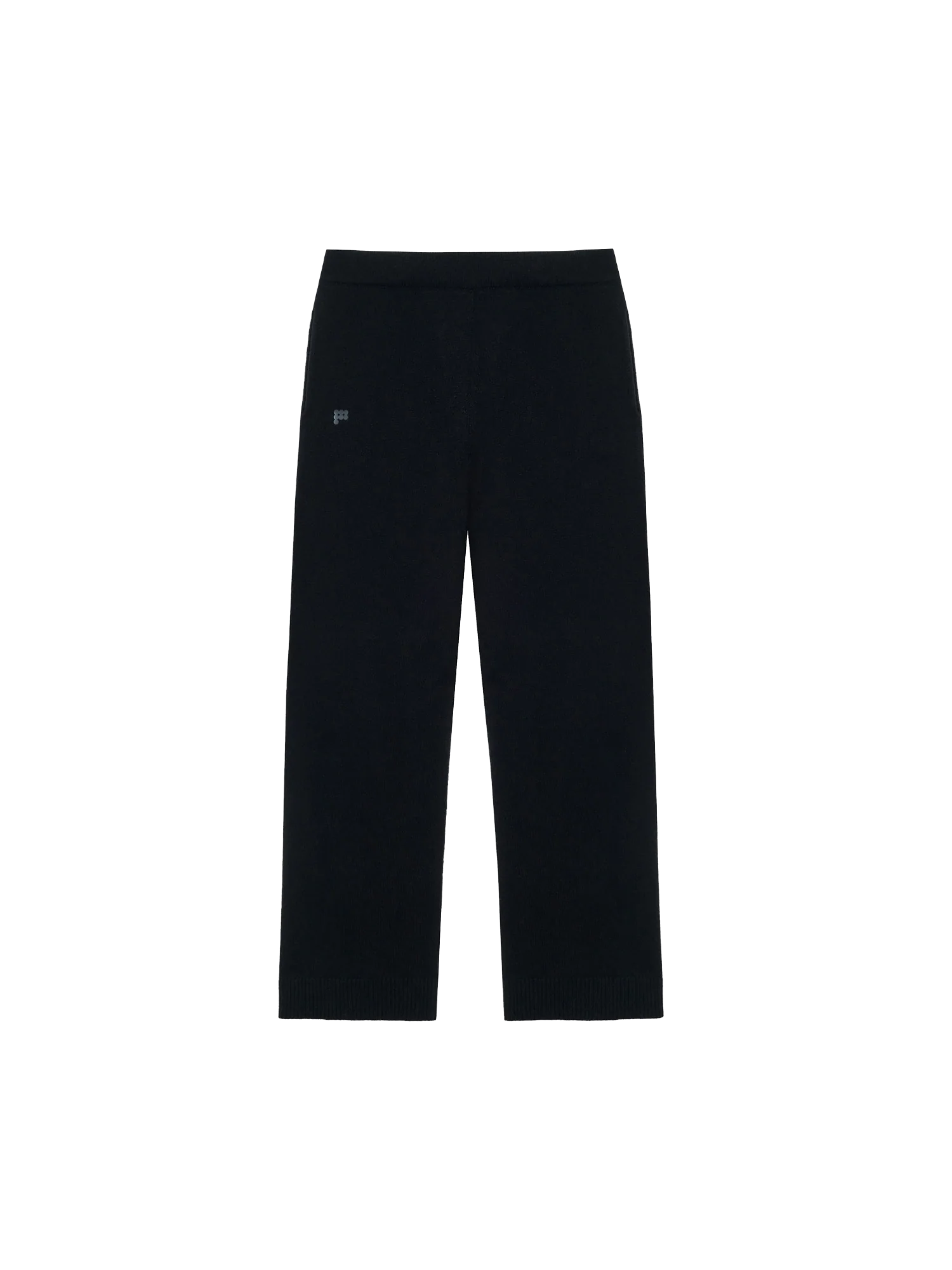 Recycled Cashmere Loose Track Pants—black-packshot-3