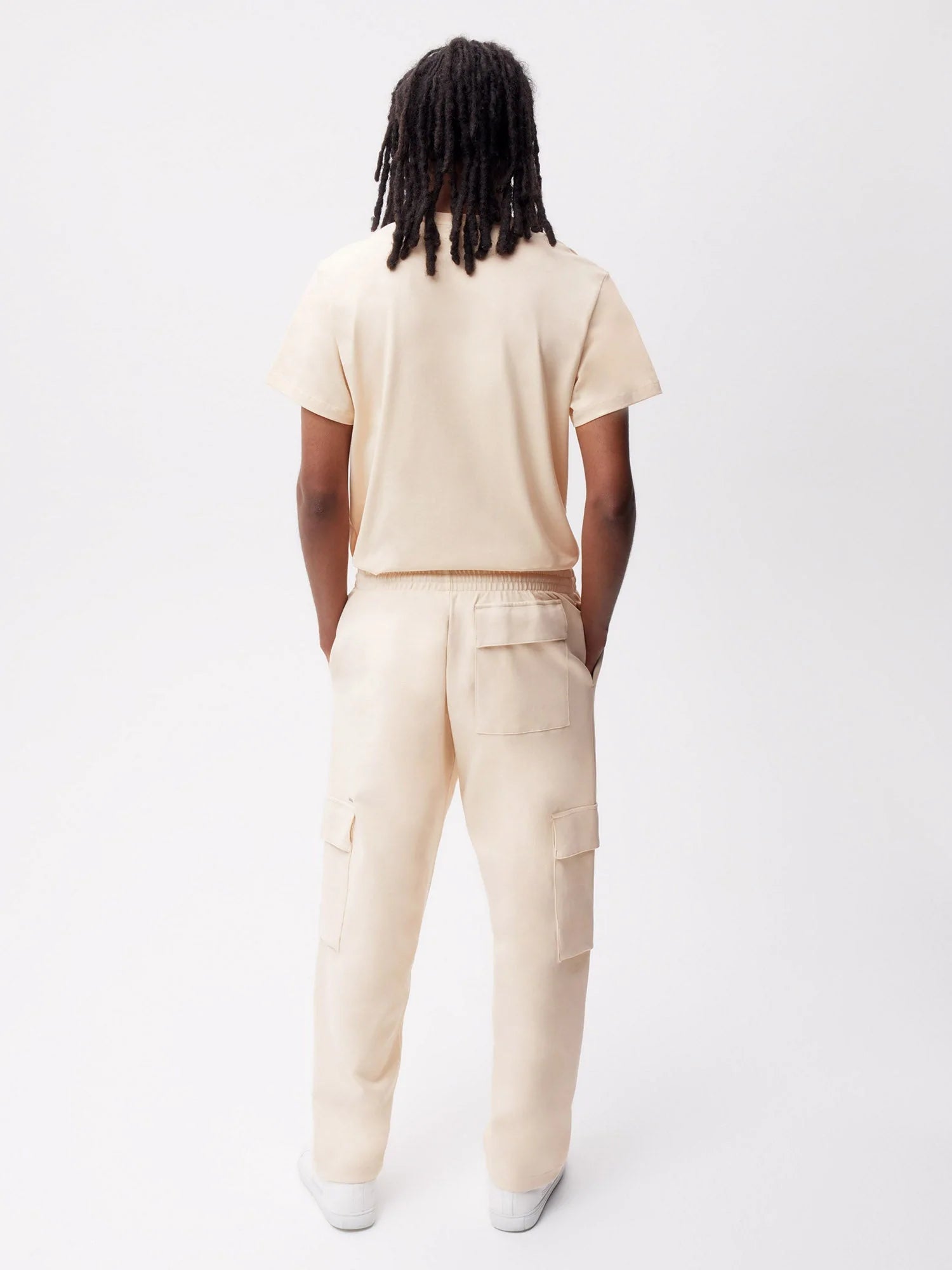 Recycled Cotton Cargo Pants Sand Male