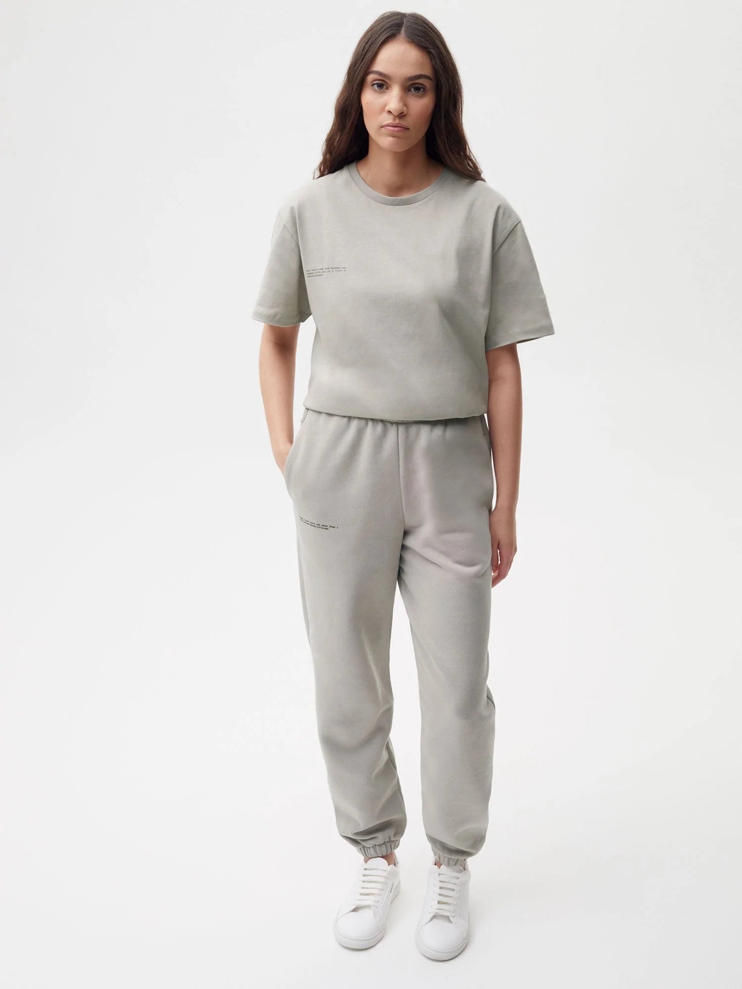 Recycled Cotton Track Pants Stone Female