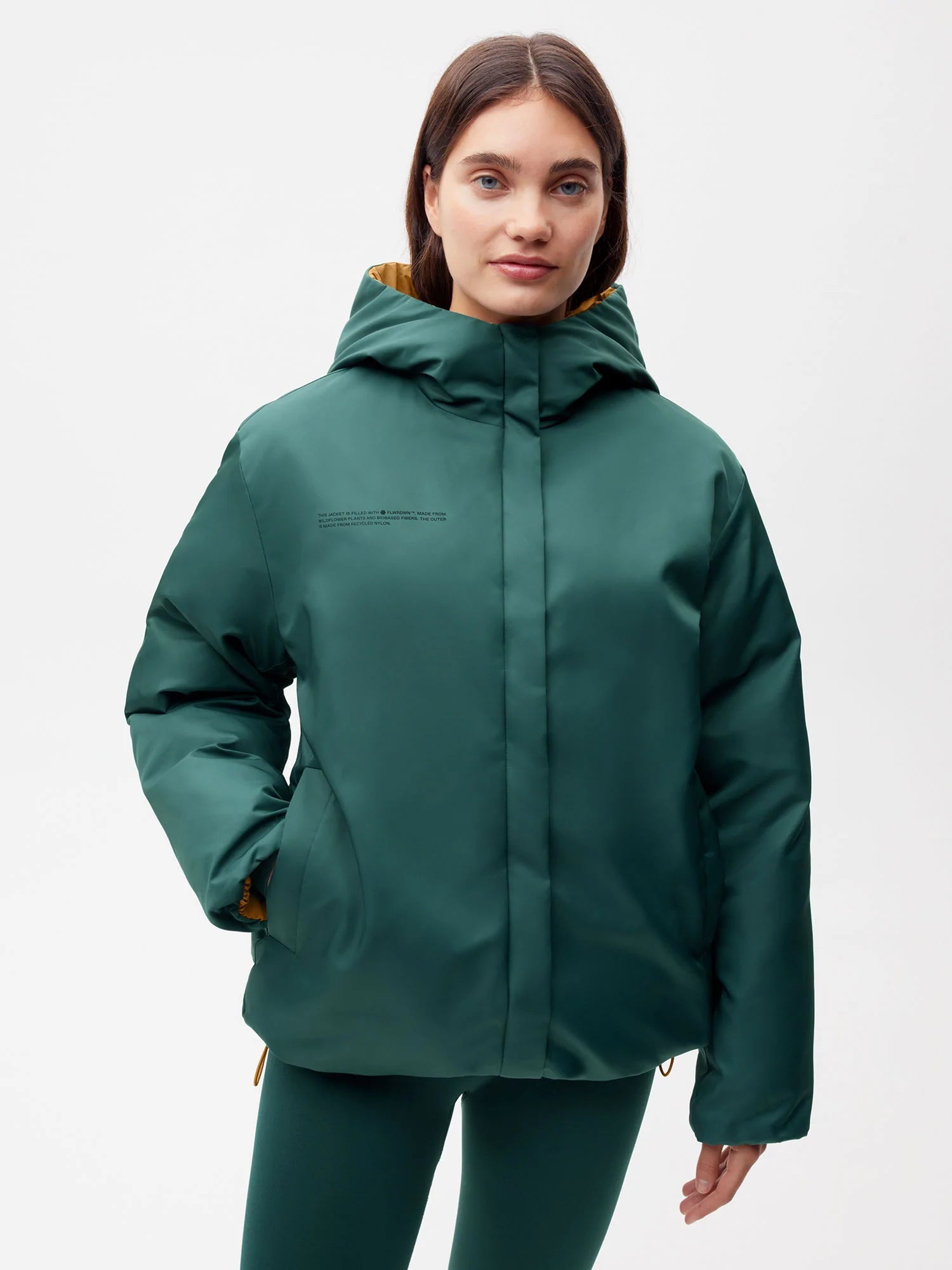 Recycled-Nylon-FLWRDWN-Mid-Jacket-Foliage-Green-Copper-Brown-Female-1-1