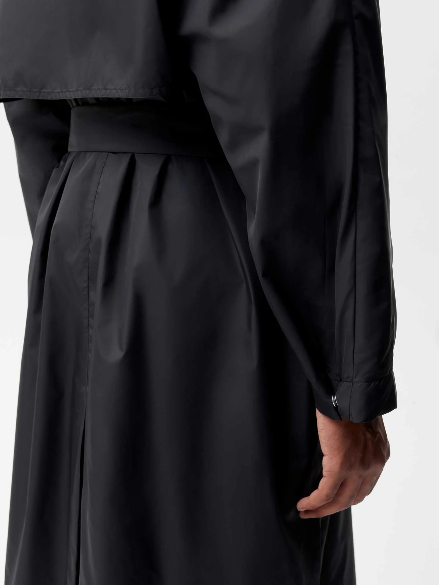 Recycled Nylon Trench Coat—black male