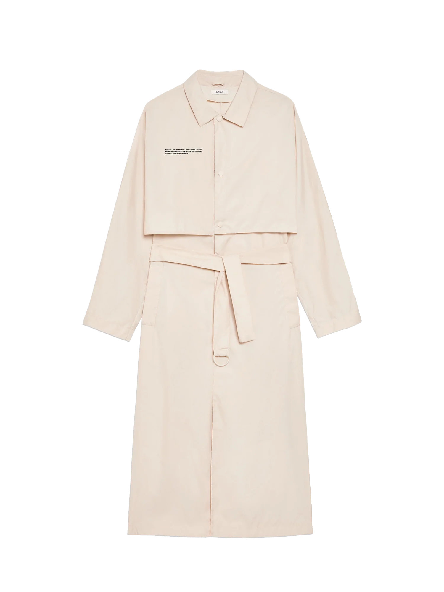 Recycled Nylon Trench Coat—sand-tall-packshot-3