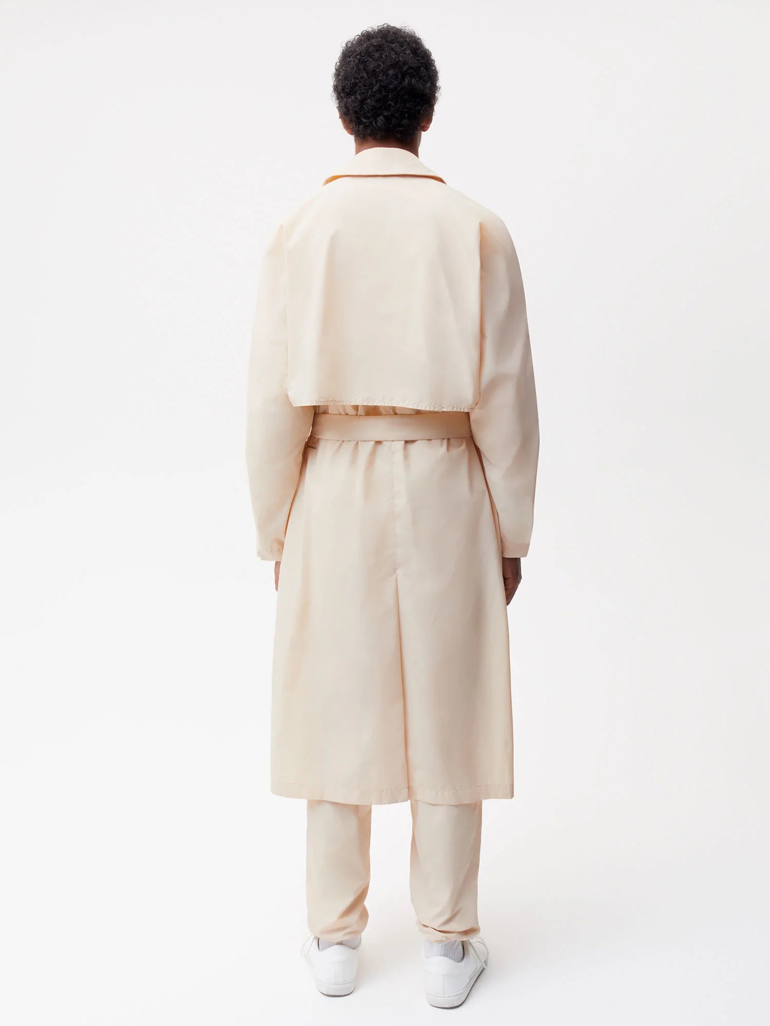 Recycled Nylon Trench Coat—sand male