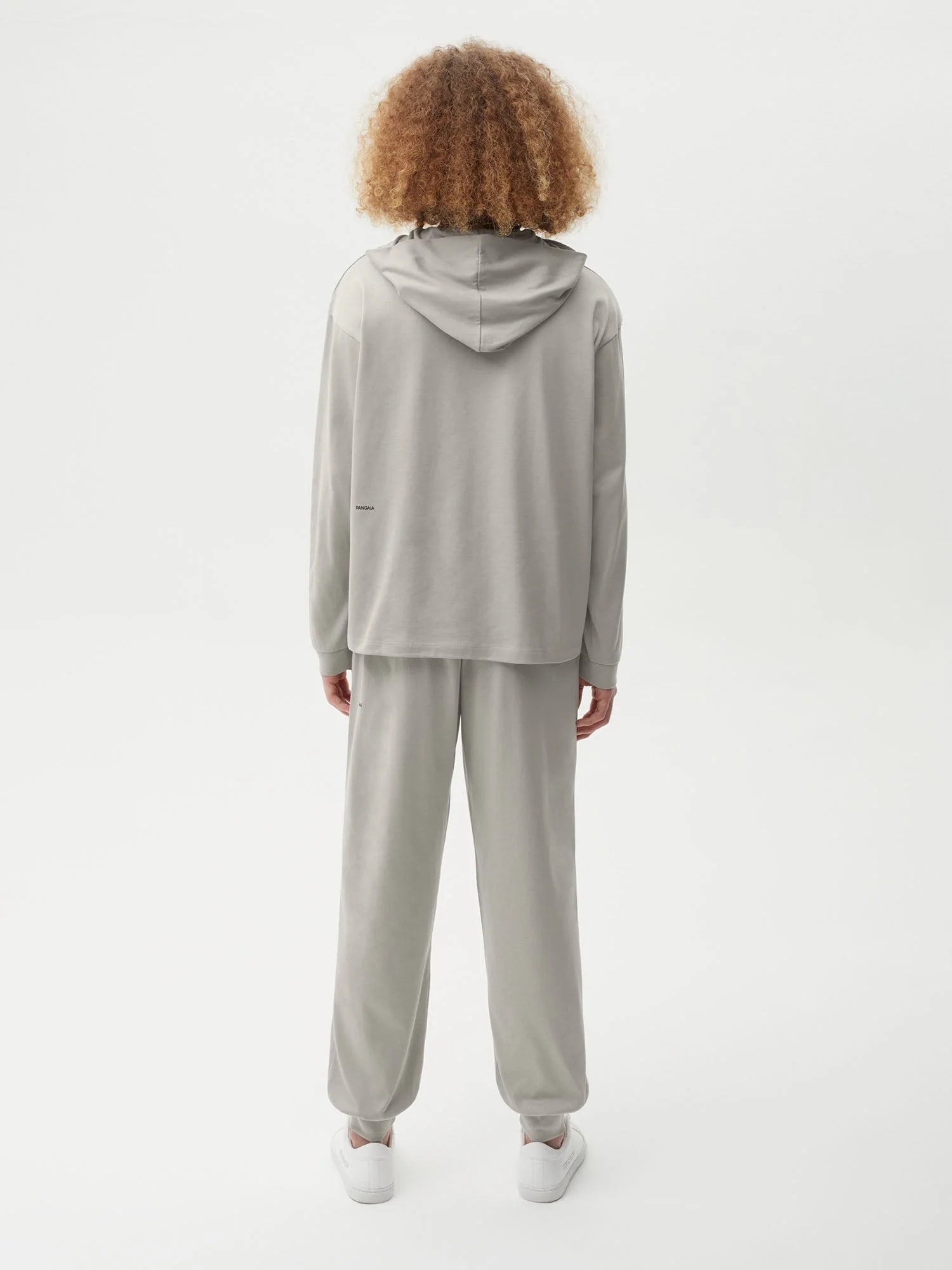 Seaweed Fiber Loungewear Hoodie Stone  Model