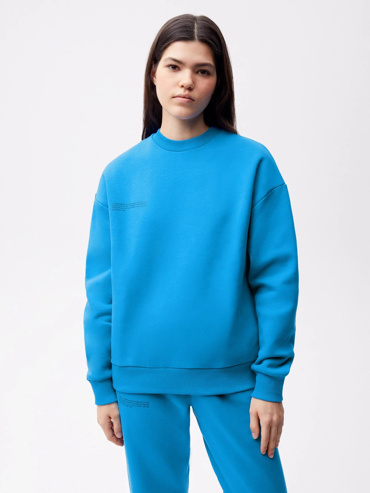 Signature Sweatshirt—cerulean blue female