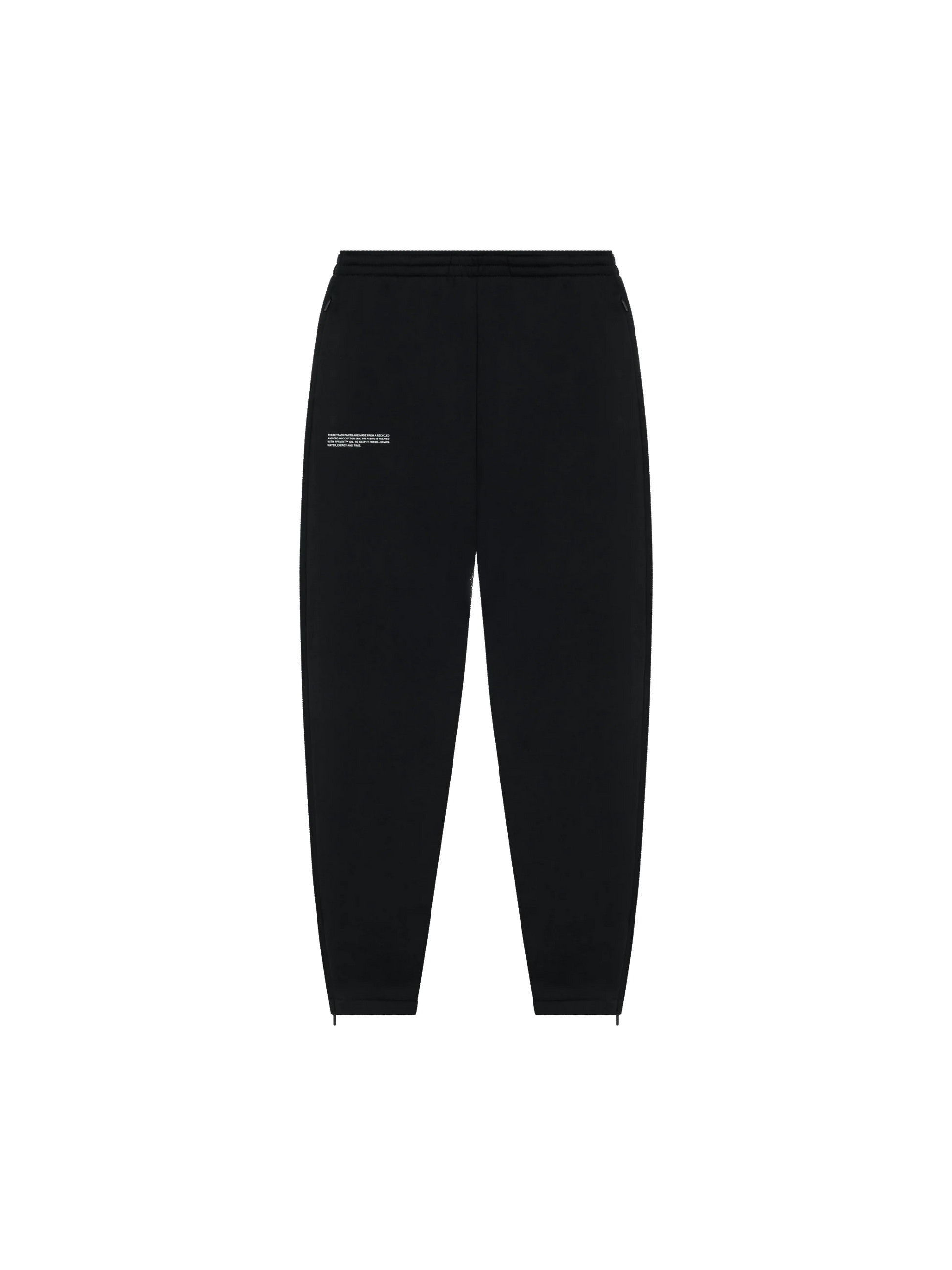 Recycled Cotton Tapered Track Pants—black-packshot-3