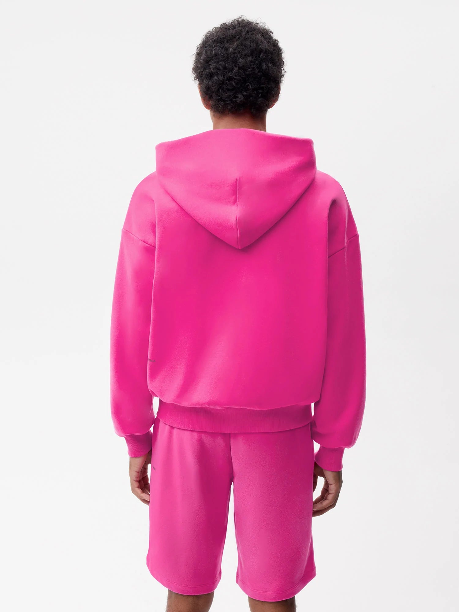 Wide Fit Zipped Hoodie—foxglove pink male