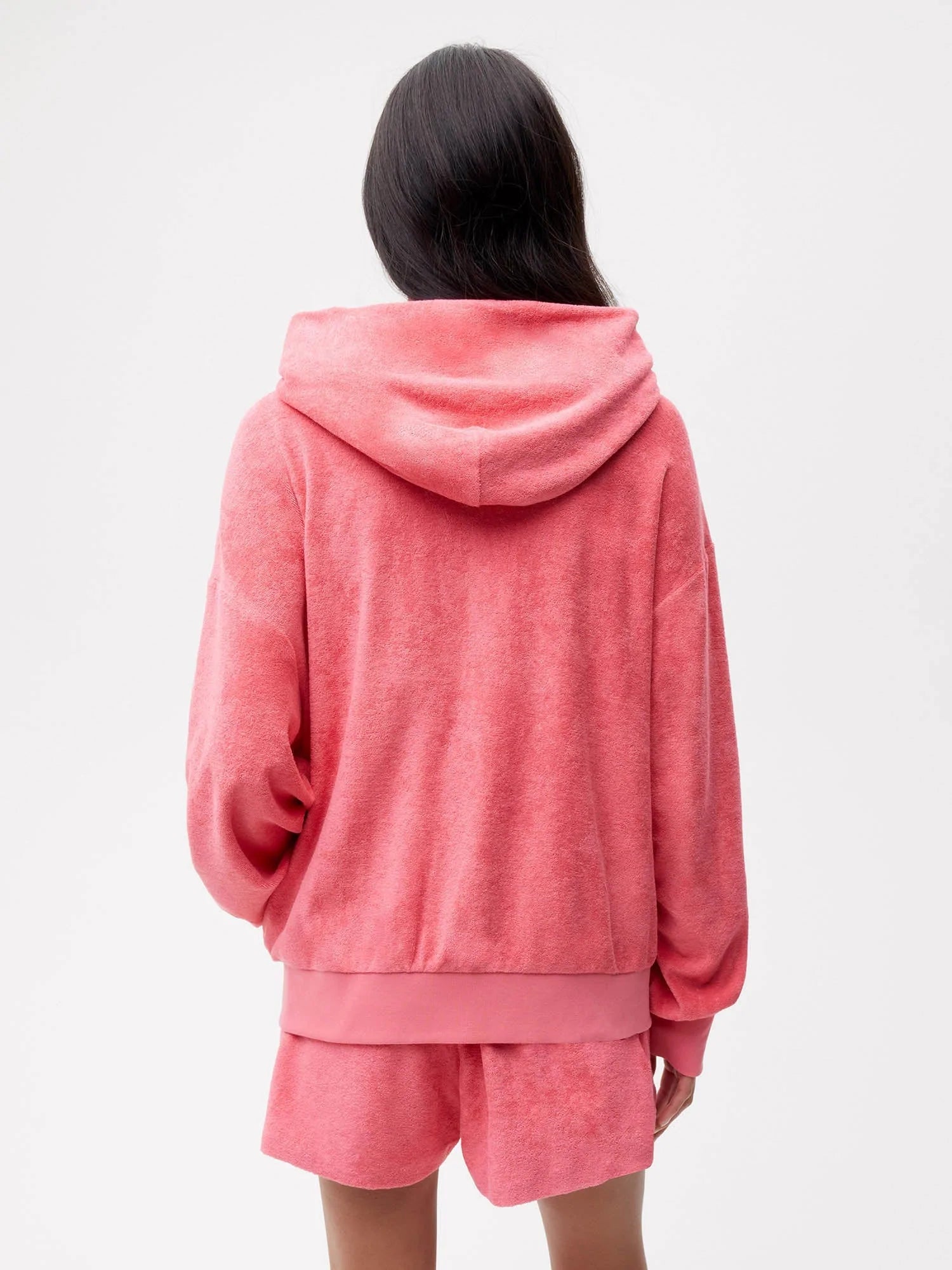 Towelling Zipped Hoodie Female