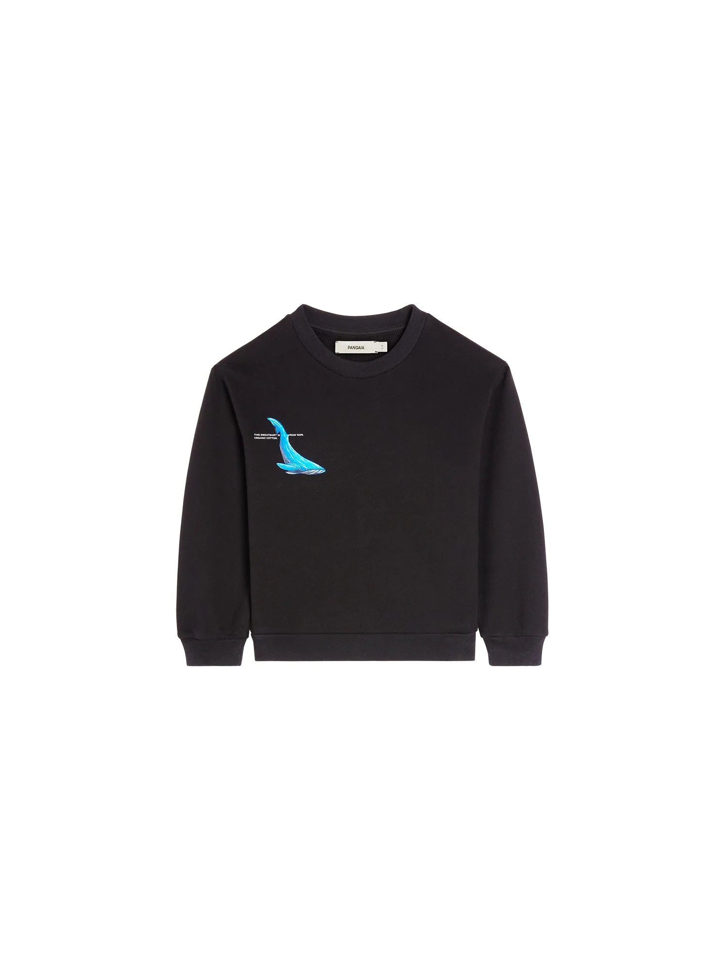 Kids Wahp Blue Whale Diving Sweatshirt—black-packshot-3